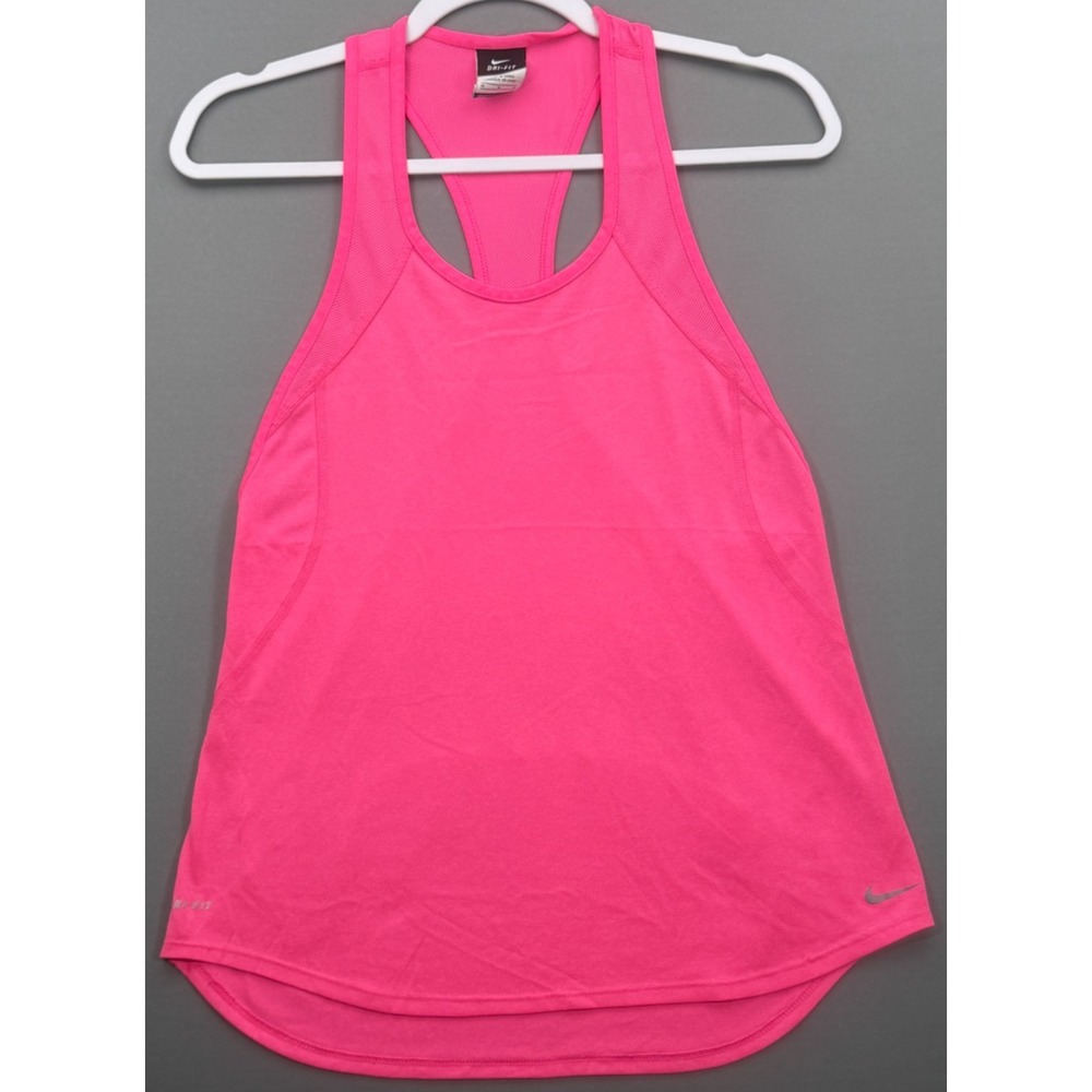 Nike Dri-FIT Racerback Mesh Running Gym Tank Top Hot Pink 707382-667 | Women's M